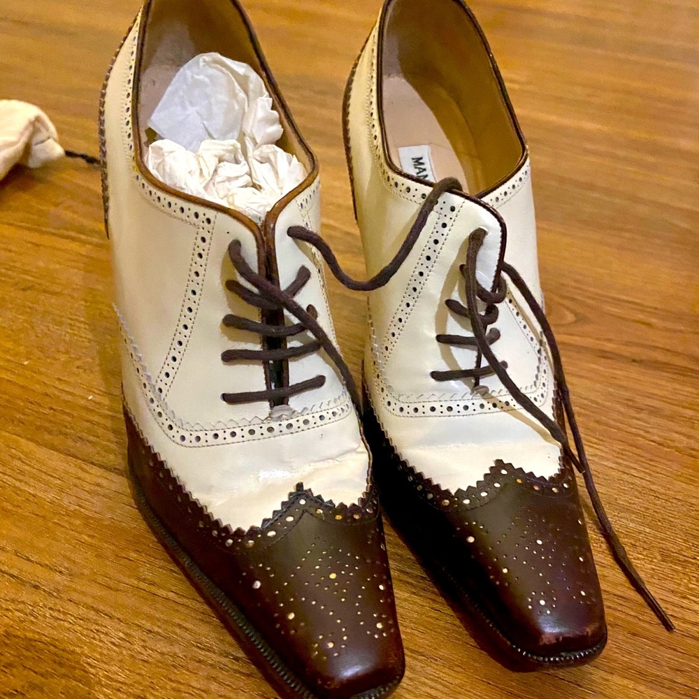Manolo Blahnik Two Tone Pumps